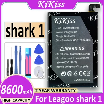 Оригинален KiKiss Нов 100% Нова батерия за телефона капацитет 8600 mah за LEAGOO Shark 1 Мобилен телефон На разположение на Батерията Bateria