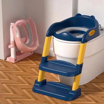 Новата Седалка за приучения към гърне С стремянкой-стремянкой, Складное Седалка за тоалетна С облегалка, Тренировъчен стол за новородено, Преносим Детски гърне