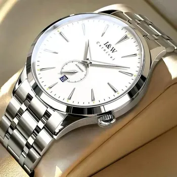 I & W Carnival Miyota Автоматични механични ръчни часовници Sapphire За мъже, Водоустойчиви Мъжки часовници с автоматично датата на Нови Бизнес Стоманени часовници
