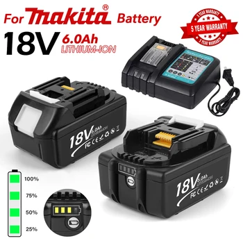 100% Оригинална батерия 18V за Makita е Съвместим с BL1830 BL1840 BL1850 BL1860 BL1815 BL1860B 6.0 Ah Въздушния транспорт