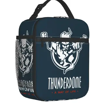 Чанта за обяд с изолация Thunderdome за жени, фланец охладител за музикалния фестивал Hardcore Gabber, термос за обяд, Плажен Къмпинг, за Пътуване