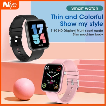 Niye New Z15C Bluetooth5.0 Смарт часовник-гривна 1,69 Инча с Пълен сензорен екран, Носимые Часовници, Водоустойчиви Спортни Измерители Стъпки, Часовници за Повикване