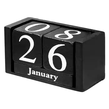 Блокове за обратно отброяване Сватбен Блок за обратно броене Календар Настолен месец Показване на дата за Начало декор за первази Камини Маси