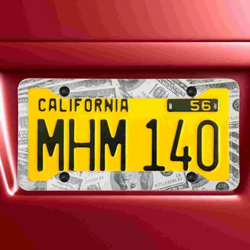 Щит на регистрационен номер с флага на сащ, Модерна рамка От алуминиева сплав, притежателя на автомобила в стил аниме