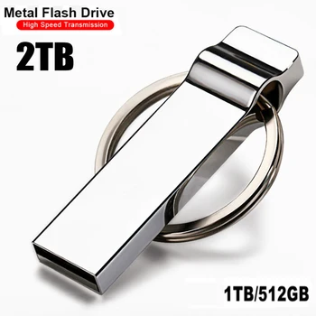 Метален Високоскоростен USB 3.0 Type-C капацитет от 2 TB, Метален Високоскоростна флаш памет с капацитет 1 TB, Водоустойчиви USB-Стик, е Преносимо Устройство за Съхранение на Memoria