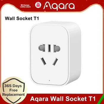 Умна Стенни Изход Aqara T1 Zigbee 3.0 с Дистанционно Управление с Безжична Контакта С пет дупки Работи С HomeKit Aqara Home APP ZNCZ15LM