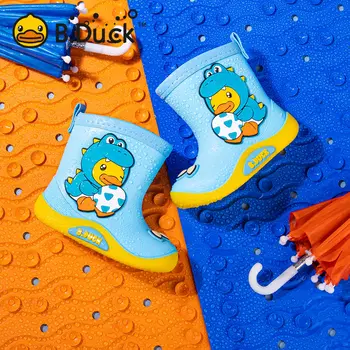 Б. Duck, четырехсезонные непромокаеми ботуши за деца, къса непромокаеми ботуши за деца, удобни, леки и водоустойчиви, нескользящие