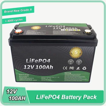 Блок на литиеви батерии Lifepo4 ATV Lifepo4 12,8 V 12V100AhAGV BMS Deep Cycles за смяна на оловно киселинни