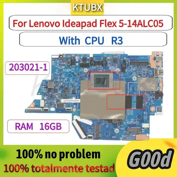 203021-1. За дънната платка на лаптоп Lenovo Ideapad Flex 5-14ALC05.С процесор AMD R3.8 GB 16 GB оперативна памет.5B21B84992 5B21B84991