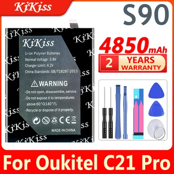 4850 mah KiKiss Мощна батерия S90 (C21 Pro) За OUKITEL C21 Pro C21Pro Ремонт Смяна на Аксесоари