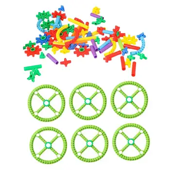 3D Градивни елементи от тръби, цветни строителни играчки за деца в предучилищна възраст 3 4 5 6 7+ Стоки за партита, за момчета и момичета