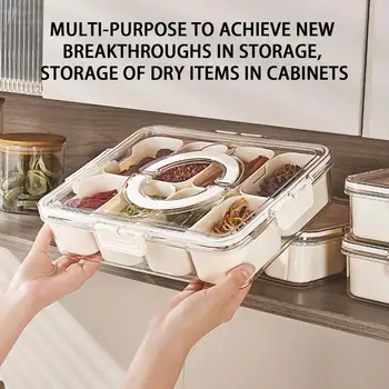Херметични кутии с 8 отделения, Универсални контейнери за съхранение на подправки, Универсална кутия за подправки За кухненски принадлежности