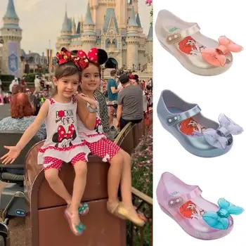Мелиса/ нова детски обувки с русалочкой за момичета, желейные обувки с рибено уста, сандали принцеси за момичета, детски плажни обувки със собствени анимационни герои