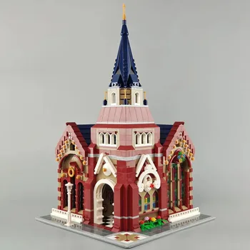 DG2001 Модел на Църквата Съюз, модулна серия от Street View City, играчки за изграждане на малки частици, строителни блокове, подарък за момчета