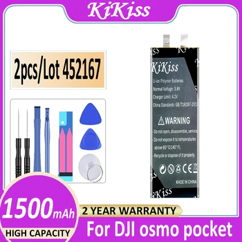 Оригинална Батерия KiKiss 2 бр./лот 452167 IAS001NA HB3 1500 mah За DJI pocket II 2 osmo pocket2 Action Camera Bateria