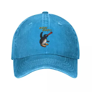 Модерна бейзболна шапка с участието на пингвин Нахут-Нахут В стил унисекс, потертая шапка от слънцето, подарък шапки за активна почивка, шапка