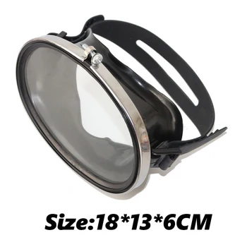 Професионална маска в голяма рамка, Огледало за рибар, Стъкло с висока разделителна способност, Екипировка за гмуркане от неръждаема стомана, плувни очила