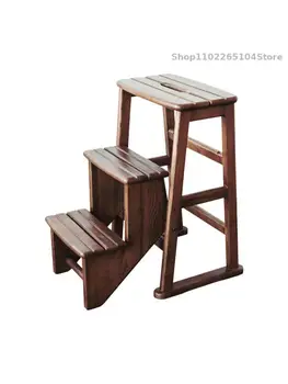 Износът на Япония е Изцяло от масивно Дърво, Лестничный табуретка, Многофункционална триетажна Лестничный столче, Сгъваема Лестничный табуретка с двойна употреба, Домакински уреди