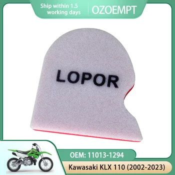 ДВУСЛОЙНИ поролоновый мотоциклет въздушен филтър OZOEMPT се Прилага за Kawasaki KLX 110 (2002-2023) OEM: 11013-1294