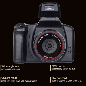 Цифров фотоапарат Wi-Fi Hd 1080p Камера с 16-кратно цифрово увеличение, записваща видеокамера с 2,4-инчов екран, с Професионална камера за запис на
