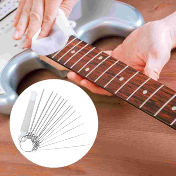 Инструмент за ремонт на пръчката Luthier, определени напильников за нарязване на ядки, Набор от музикални инструменти от безпилотен самолет на китара стомана