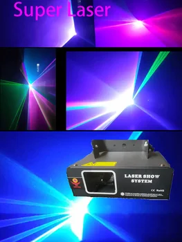 Нов сканиращ лазер с мощност 700 Mw Rgb лазер проектор панорамен бар Домашен лазерен лъч със звук и режим на управление Dmx