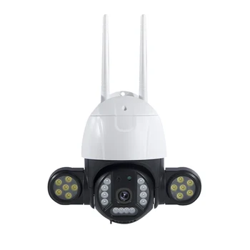 V380 Pro 5MP Прожектор Проследяване на Движението IP камера за Видеонаблюдение Безжична Сигурност Открит WiFi ВИДЕОНАБЛЮДЕНИЕ IP PTZ Камера