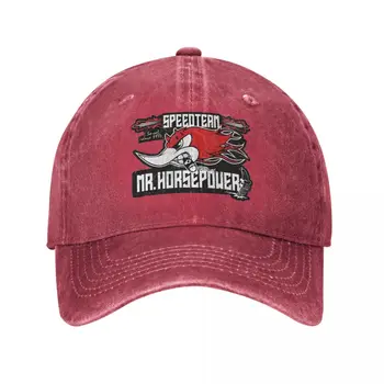 Бейзболни шапки Speed Team, известни от 1977 г., годината на реколтата издържат дънкови шапки Mr.Horsepower възстановяване на предишното положение за мъже, шапки за тренировки на открито, шапка