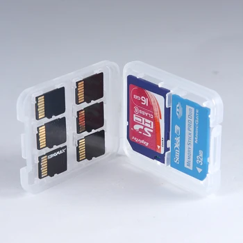 Кутия за карти с памет SD TF Малка бяла Кутия MS Кутия за защита от къси Стиков Пластмасова Прозрачна Малка скоростна Кутия За съхранение