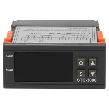 Led дигитален регулатор на температурата на Stc-3000, Термостат, Датчик за Отопление, охлаждане, влага