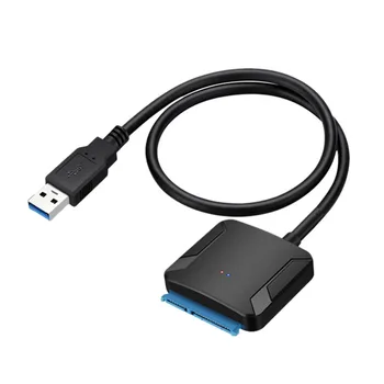Адаптер USB 3.0 към Sata Кабел-конвертор 22Pin Sataiii на USB3, 0 Адаптери За 2,5-инчов 3,5-инчов твърд диск Sata SSD