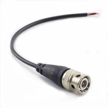 Конектор BNC за свързване към адаптер за постоянен ток, Кабелна линия с косичкой, BNC Конектори, кабели за системи за камери за видеонаблюдение