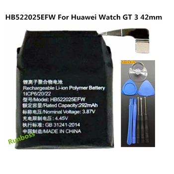 Нова висококачествена батерия 3,87 В 292-ма HB522025EFW за Huawei Watch GT 3 42 мм Batteria