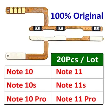 20 бр. Оригинални За Xiaomi Redmi Note 10 10s 11 11s Pro 4G 5G Бутон за Включване/Изключване на Захранването Бутон за Регулиране на силата на звука Гъвкав Кабел, резервни Части