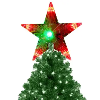 Коледна звезда, Коледа Topper, захранван с батерии, Светлини, Променящи цвета, за Украса на Коледната елха на Нова Година