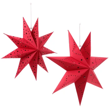 Декоративен коледен фенер от 2 теми, девятиконечная звезда, Оригами, фенери, Хартиени декорации за дома, декорация