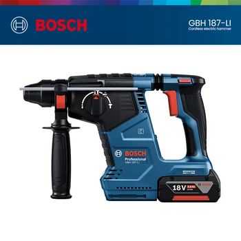 Bosch GBH 187-LI Безжична Бормашина с перезаряжаемым на горивото чрез Bluetooth приложение, Бесшнуровая Електрическа бормашина-на винт пистолет, Акумулаторен Ударен Сонда