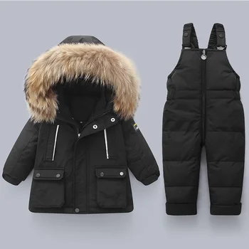 Нов зимен костюм за малки момчета, утепленная топло naka яке, палто за бебета, зимно палто, дрехи за малките момичета, парк, детски дрехи
