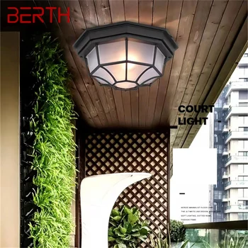 Място за СПАНЕ, тавана лампа в европейски стил, градинска съвременна led крушка, водоустойчив за украса на дома: коридор