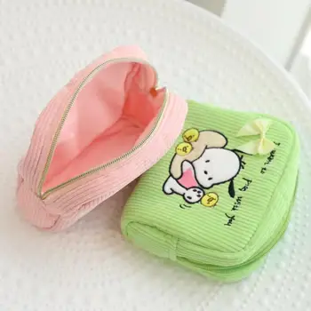Тъканта косметичка Kawaii Sanrio, Сладко Аниме Kuromi Cinnamoroll, Преносим Пътна чанта за Пране, Cartoony чантата си за дреболии, Чанта за съхранение Подаръци