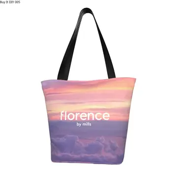 Чанта за пазаруване Florence By Mills, Модни Холщовая чанта за пазаруване, по-Голямата голям Моющаяся чанта