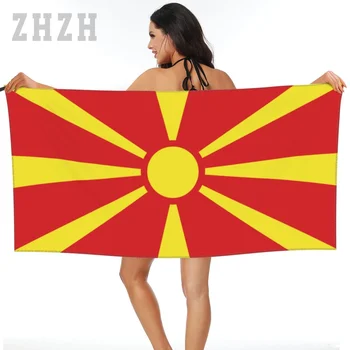 По-дизайн, Емблемата на Флага на Северна Македония, Кърпи за баня, Бързосъхнеща, Микрофибър, Впитывающая мека вода, Дишаща, Плажна, за плуване, Баня
