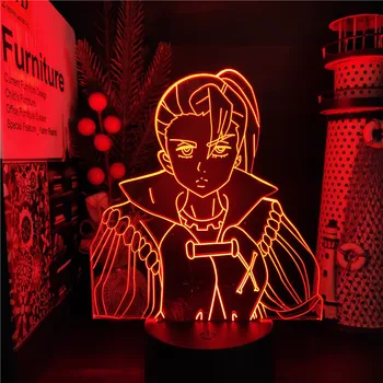 Седемте Смъртни Гряха на Ерихон 3D Лампа Аниме Led нощна светлина За Детска Спалня Декор Нощно което променя Цвета си Lamparas Манга Подарък
