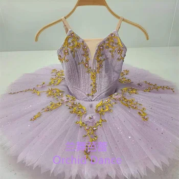 Блестяща професионална висококачествена дамски дрехи за възрастни, лилаво балетные костюми-пачки 