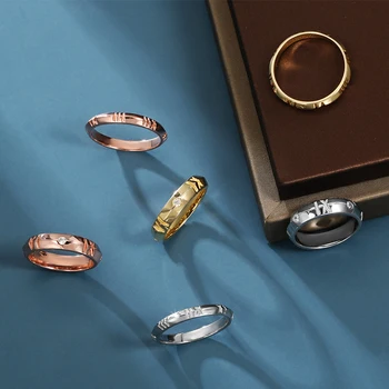 Мъжки и дамски пръстени от сребро 925 проба, прости модни бижута, пръстен, подарък за Свети Валентин, Безплатна доставка