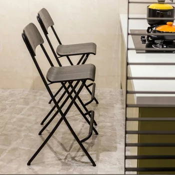 Трапезни столове в скандинавски стил, комфортни, мультисценированные, Подходящи за бар стол за сядане, Сгъваеми бар столове за съхранение с педали, мебели за дома