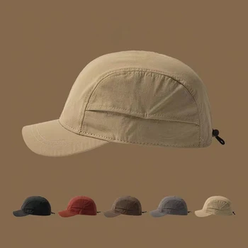 2023 бързо съхнещи леки бейзболни шапки с къси полета, Мъжки шапки в японския Ретро стил за спорт на открито, шапки за къмпинг с утиным език