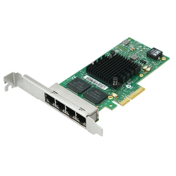 OFBK 4 Порта PCIe за чип Intel I350-T4 10/100/1000 Mbps Lan карта Четырехпортовая Сървър Гигабитная карта PCIe Ethernet