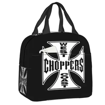 Обяд-бокс West Coast Iron Cross Choppers, топли, хладни, термоизолированная чанта за обяд за жени, училищен контейнер за пикник