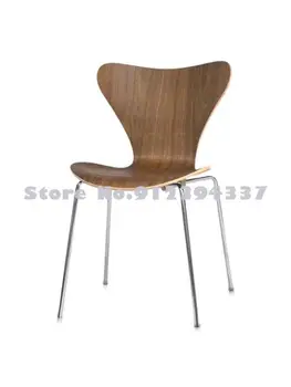 Скандинавски изкован стол-пеперуда, модерен минималистичен домашен стол за хранене, лека луксозна дизайнерска кафе-сладкарница, ресторант минималистичен